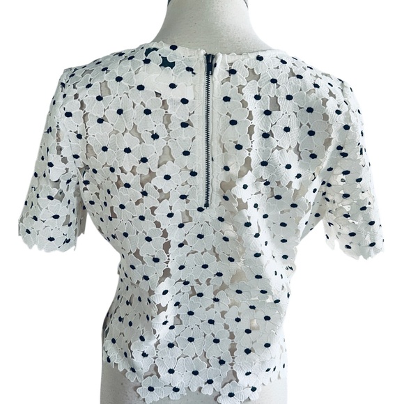 Sunday In Brooklyn Lace Floral Cropped Top White Size Small NWT - Picture 4 of 6